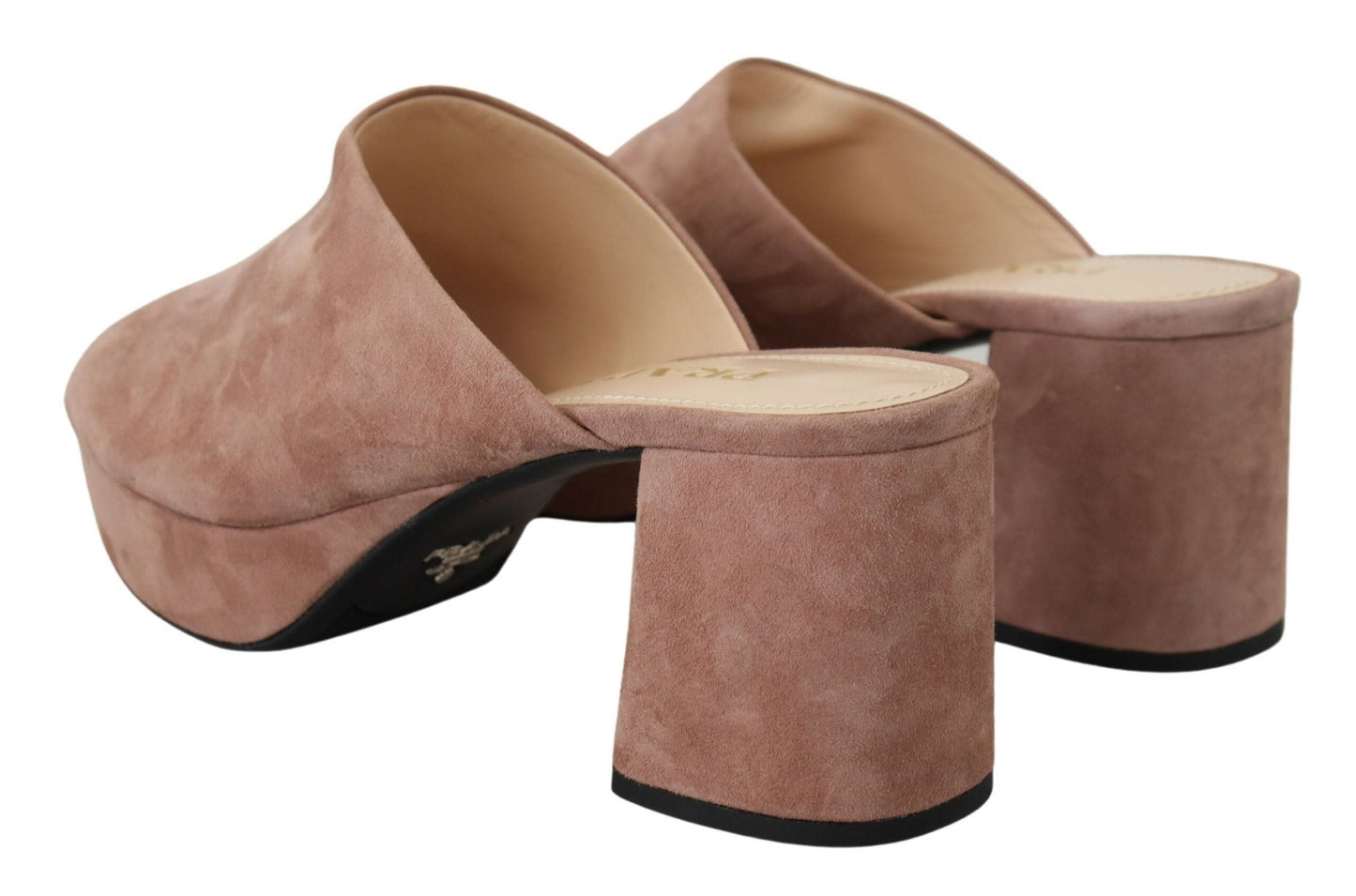 Prada Elegant Dark Rose Suede Heels - EU37/US6.5