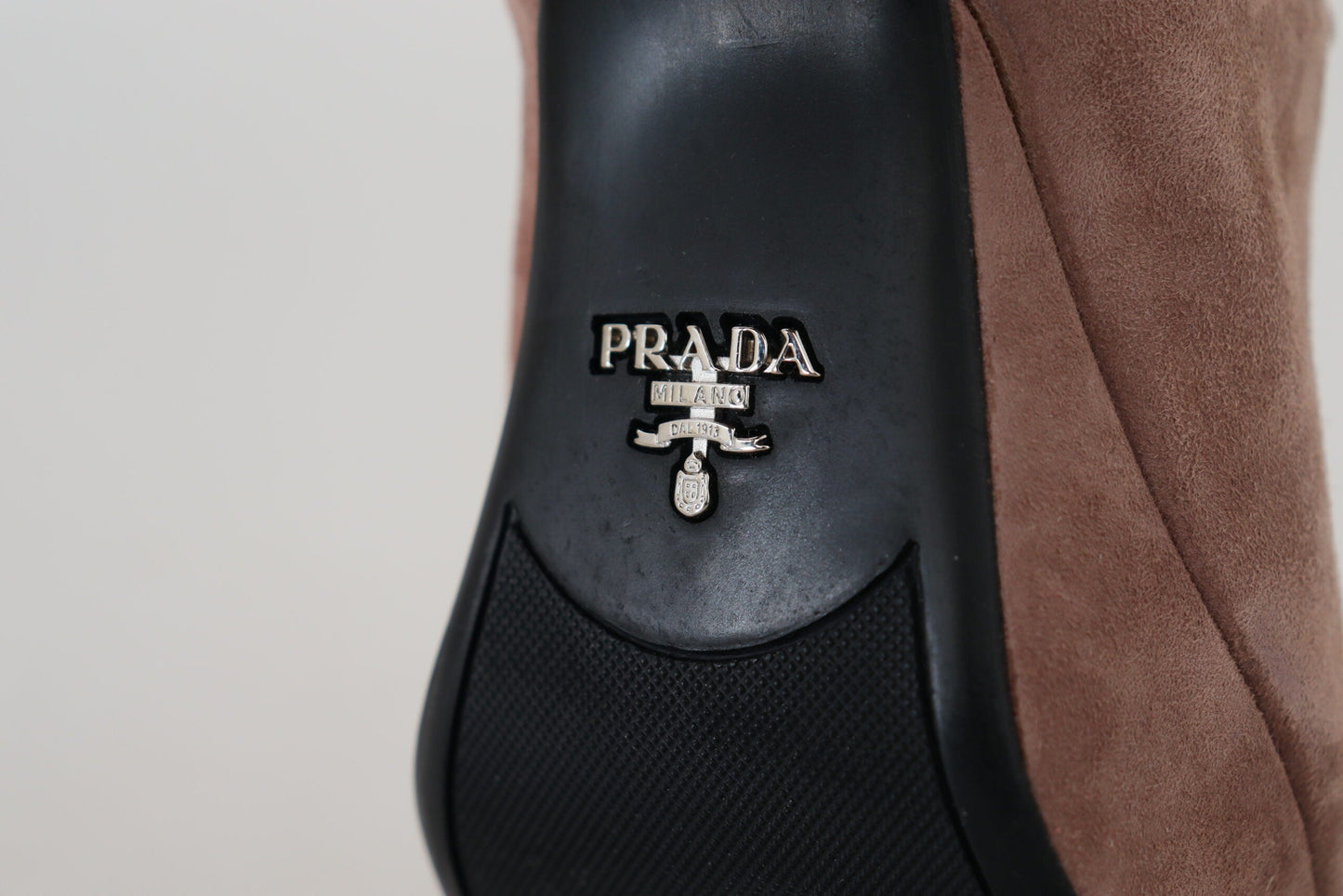 Prada Elegant Dark Rose Suede Heels - EU37/US6.5