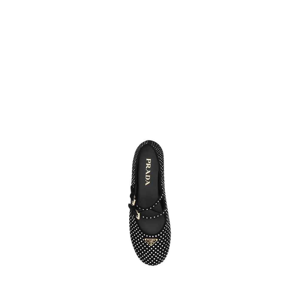 Prada Rhinestone Ballerinas - EU37.5/US7.5