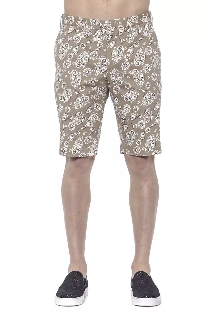 PT Torino Beige Cotton Men Bermuda Short