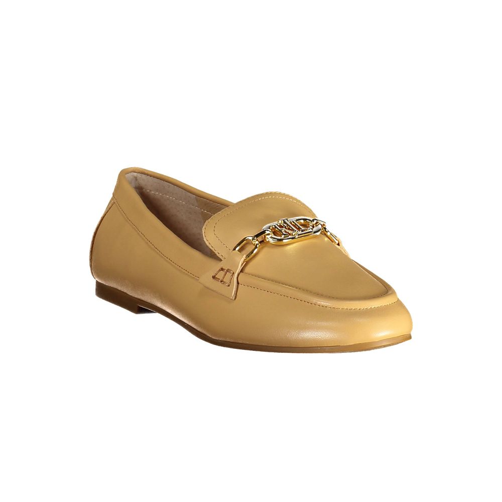 Ralph Lauren Beige Leather Flat Shoe - EU37/US7