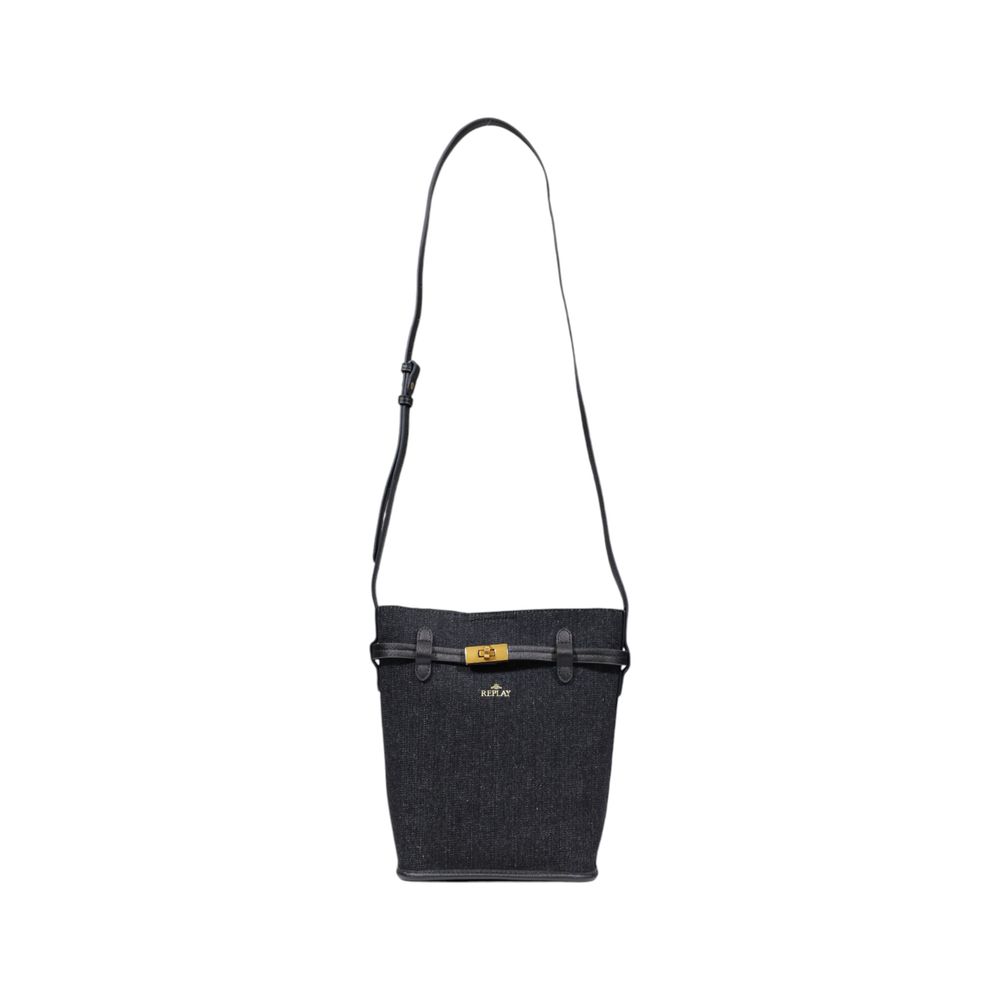 Replay Black Cotton Handbag