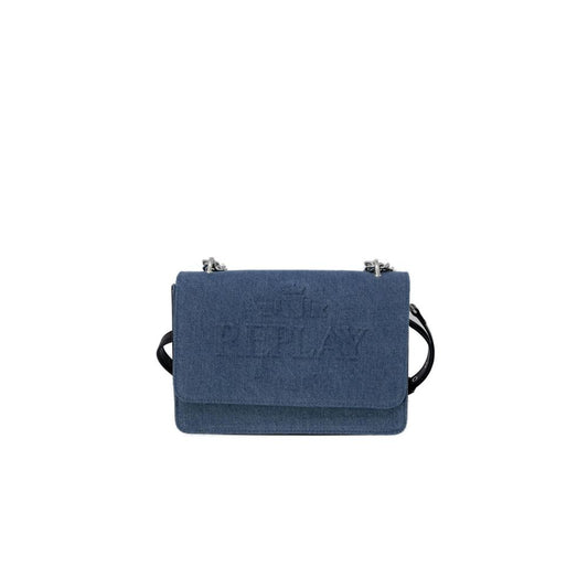 Replay Blue Polyester Shoulder Bag