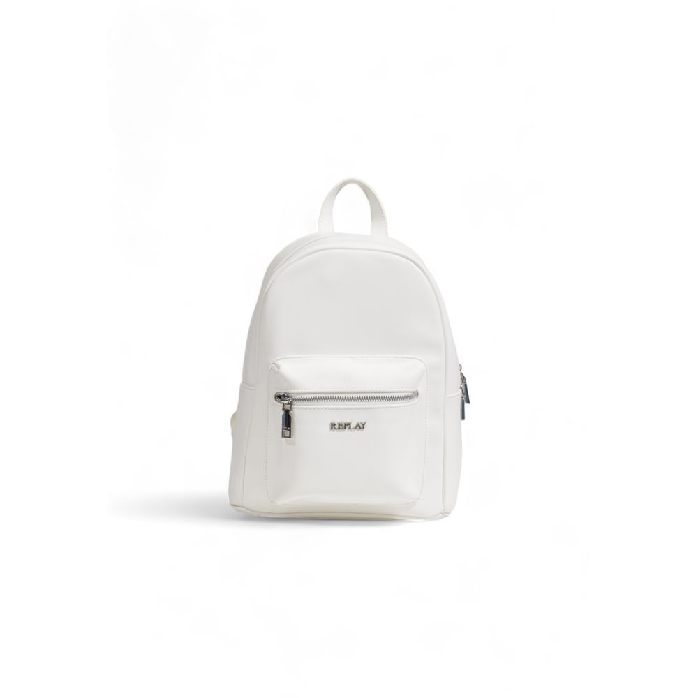 Replay White Polyethylene Backpack