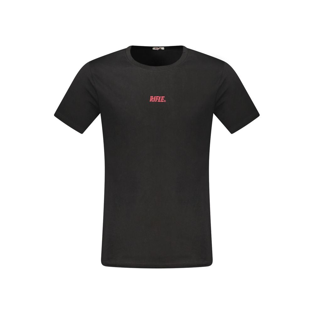 Rifle Black Cotton Men T-Shirt - XL