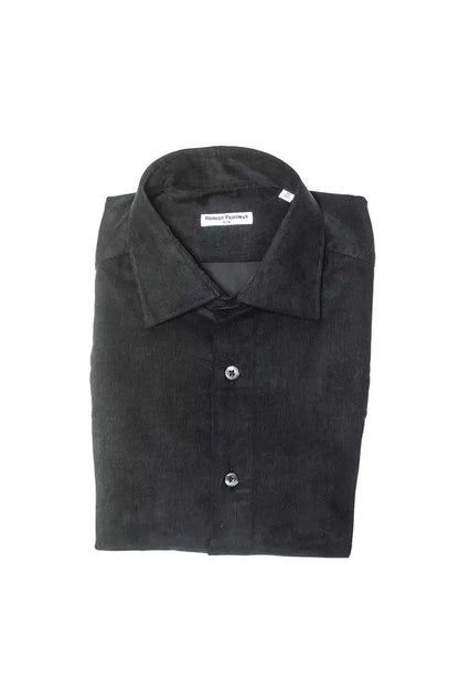 Robert Friedman Black Cotton Men’s Shirt