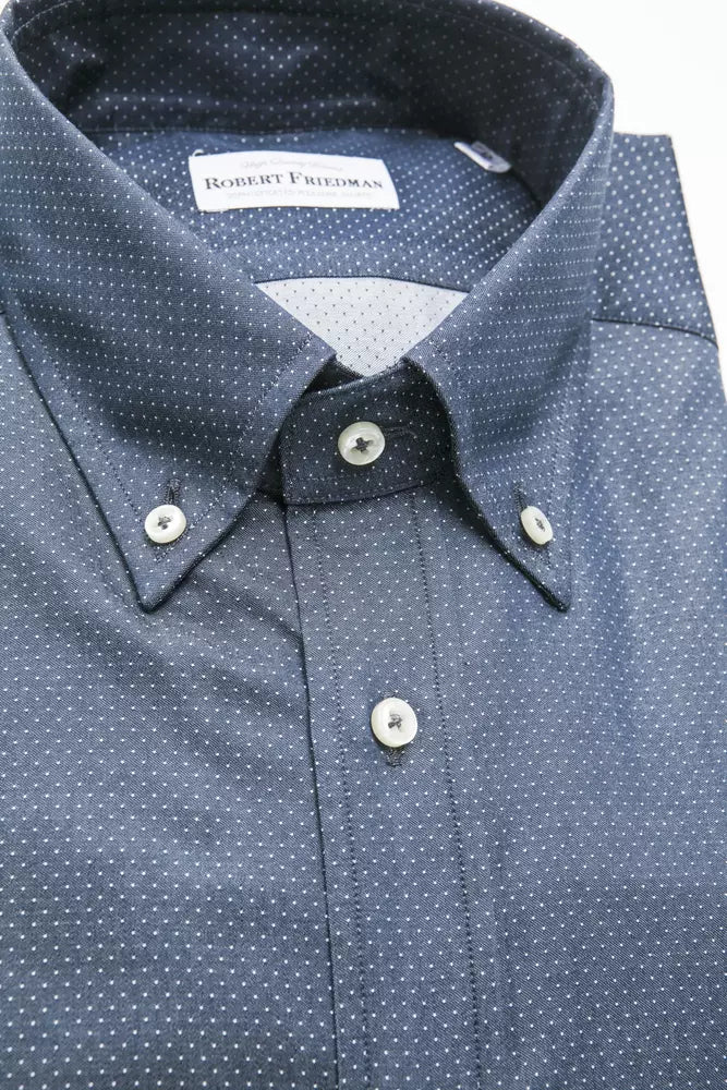 Robert Friedman Blue Cotton Men’s Shirt