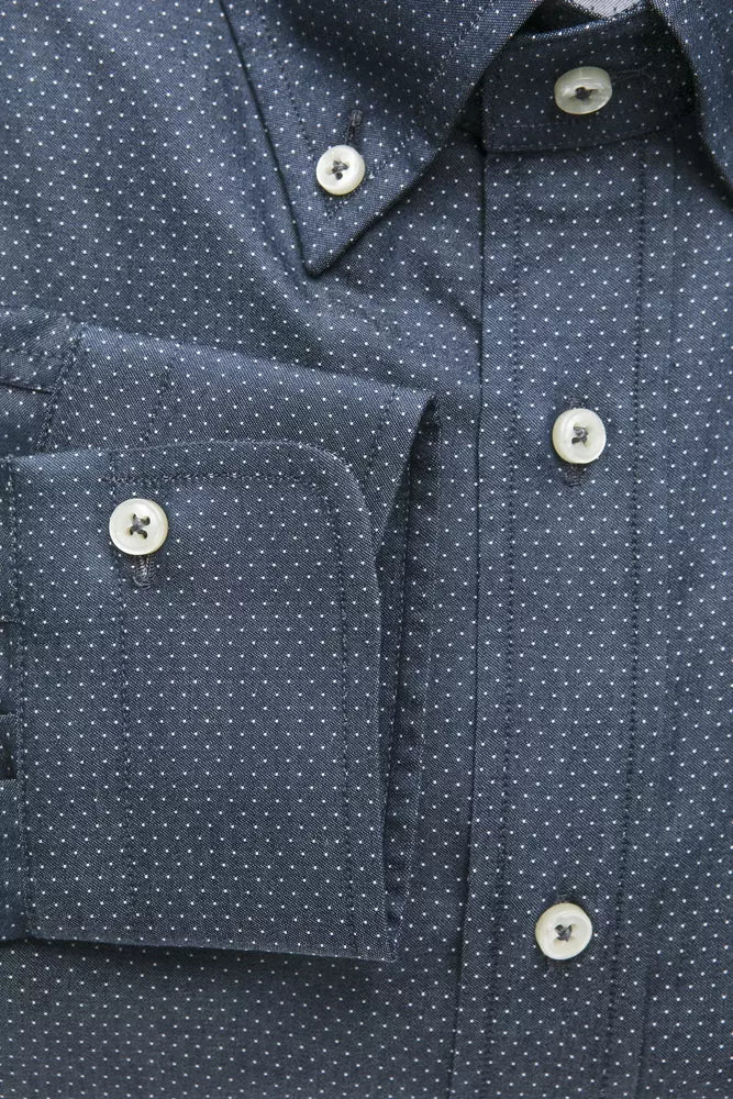 Robert Friedman Blue Cotton Men’s Shirt