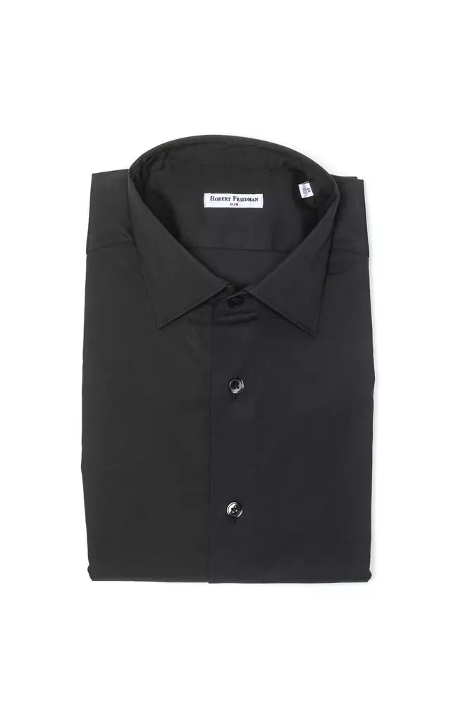 Robert Friedman Gray Cotton Men’s Shirt