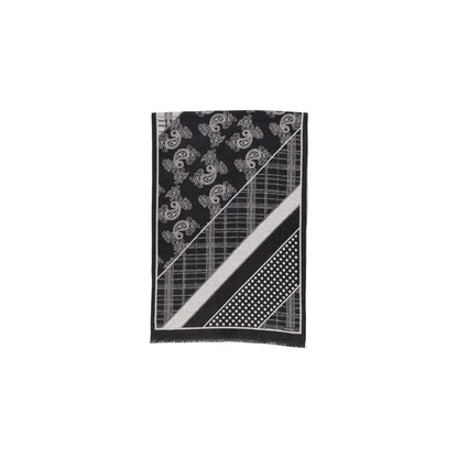 Sandro Ferrone Black Viscose Scarf - One Size