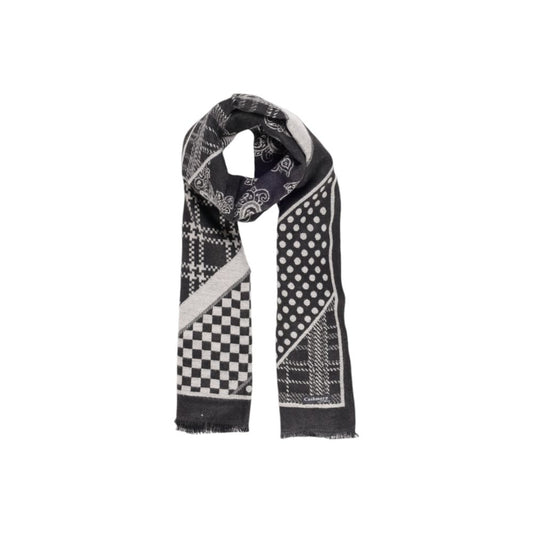 Sandro Ferrone Black Viscose Scarf - One Size