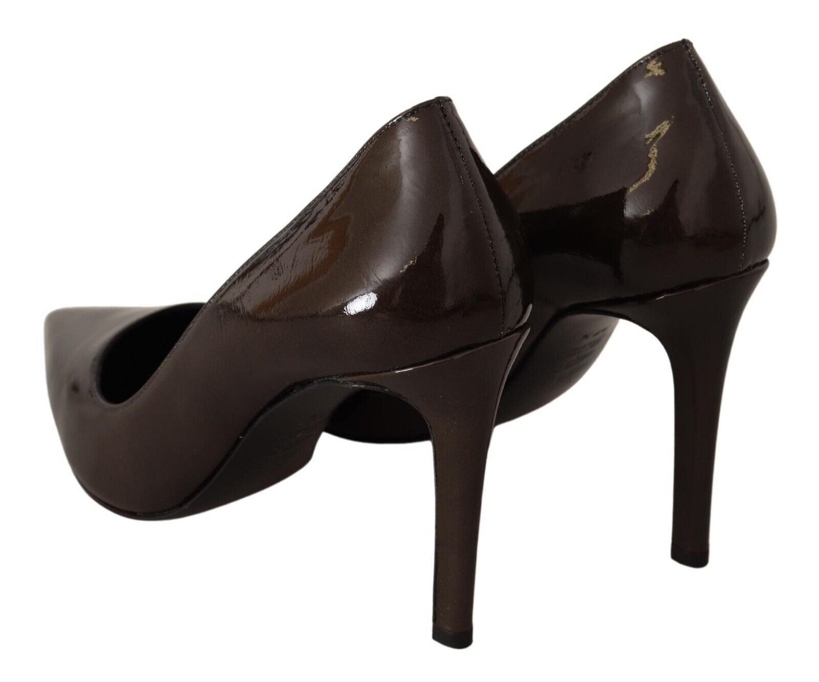 Sofia Elegant Brown Leather Heels Pumps - EU39/US8.5