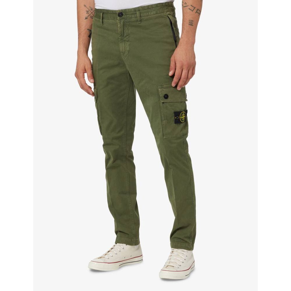 Stone Island Green Cotton Jeans & Pant - W30