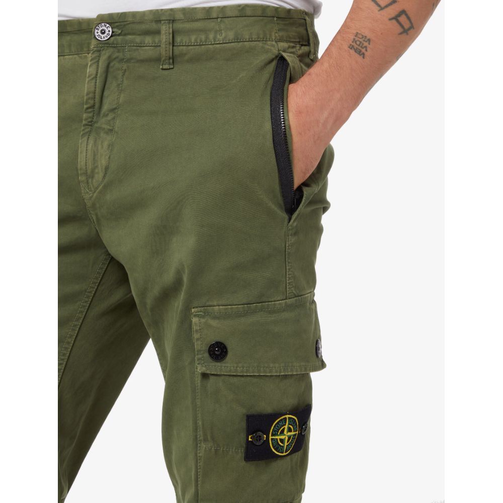 Stone Island Green Cotton Jeans & Pant - W30