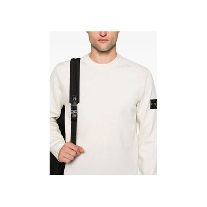 Stone Island White Wool Men’s Sweater - M