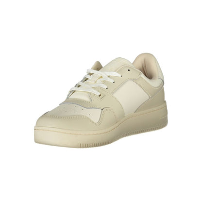 Tommy Hilfiger Beige Leather Men Sneaker - EU40/US7