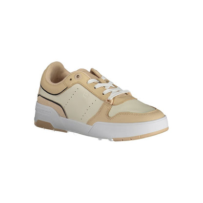 Tommy Hilfiger Beige Leather Women Sneaker