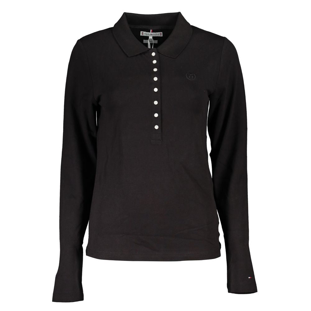 Tommy Hilfiger Black Cotton Women Polo Shirt - S