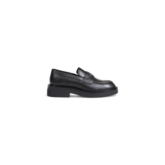 Tommy Hilfiger Black Leather Flat Shoe - EU40/US10