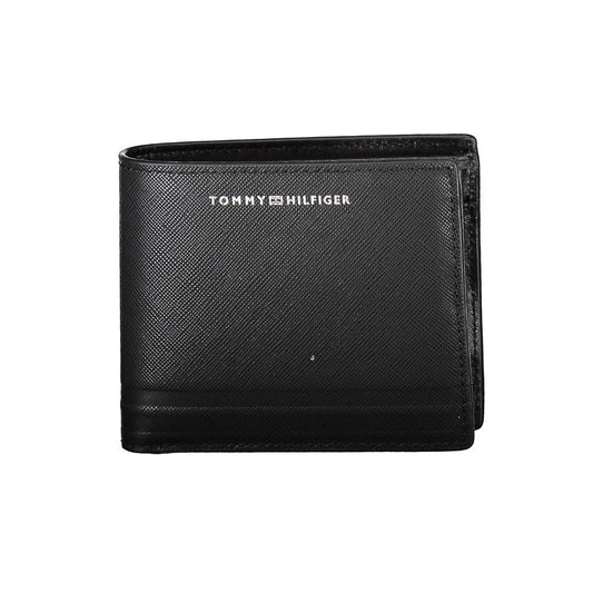 Tommy Hilfiger Black Leather Men Wallet