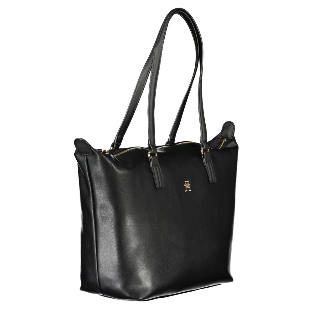 Tommy Hilfiger Black Polyester Handbag