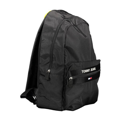 Tommy Hilfiger Black Polyester Men Backpack