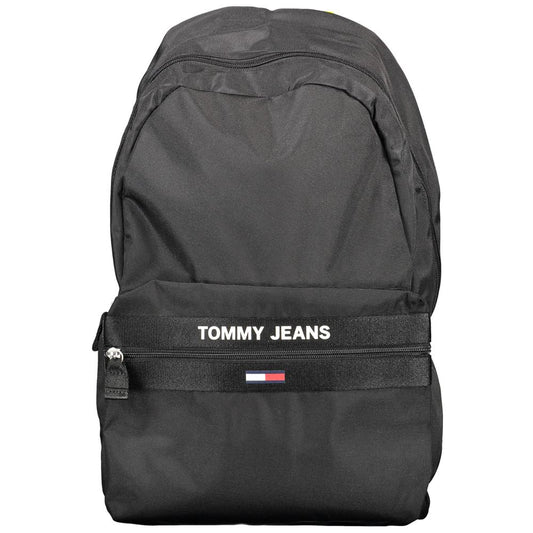 Tommy Hilfiger Black Polyester Men Backpack