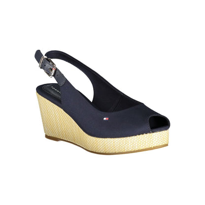 Tommy Hilfiger Blue Cotton Sandal - IT36|XXS