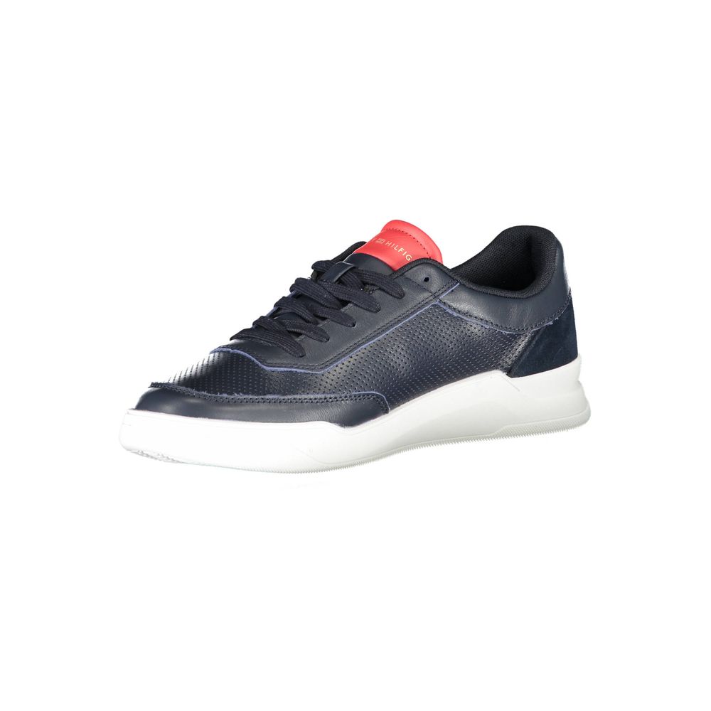 Tommy Hilfiger Blue Leather Men Sneaker - EU44/US11