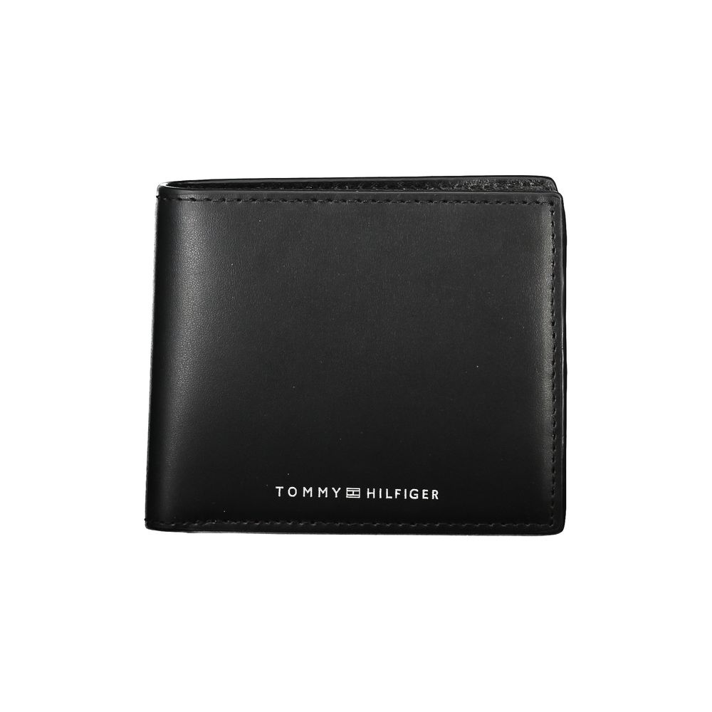 Tommy Hilfiger Elegant Black Leather Bifold Men’s Wallet