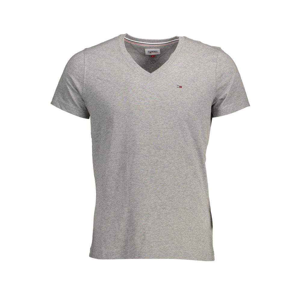 Tommy Hilfiger Gray Cotton Men T-Shirt