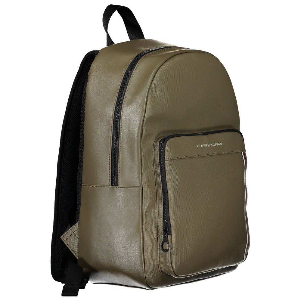 Tommy Hilfiger Green Polyethylene Men Backpack