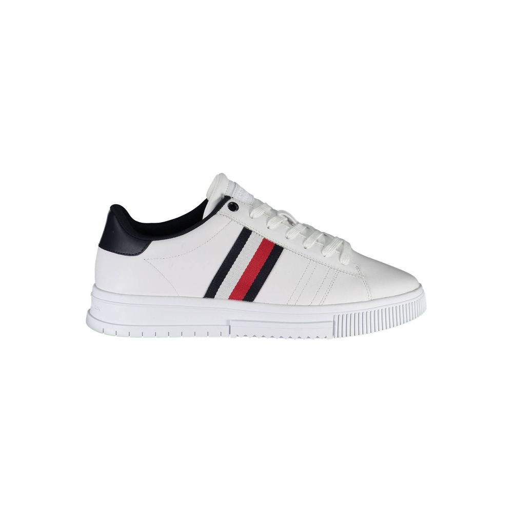 Tommy Hilfiger White Leather Mens Sneaker - EU44/US11