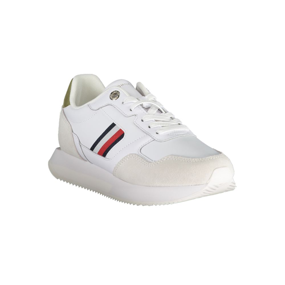 Tommy Hilfiger White Leather Women Sneaker - EU39/US9