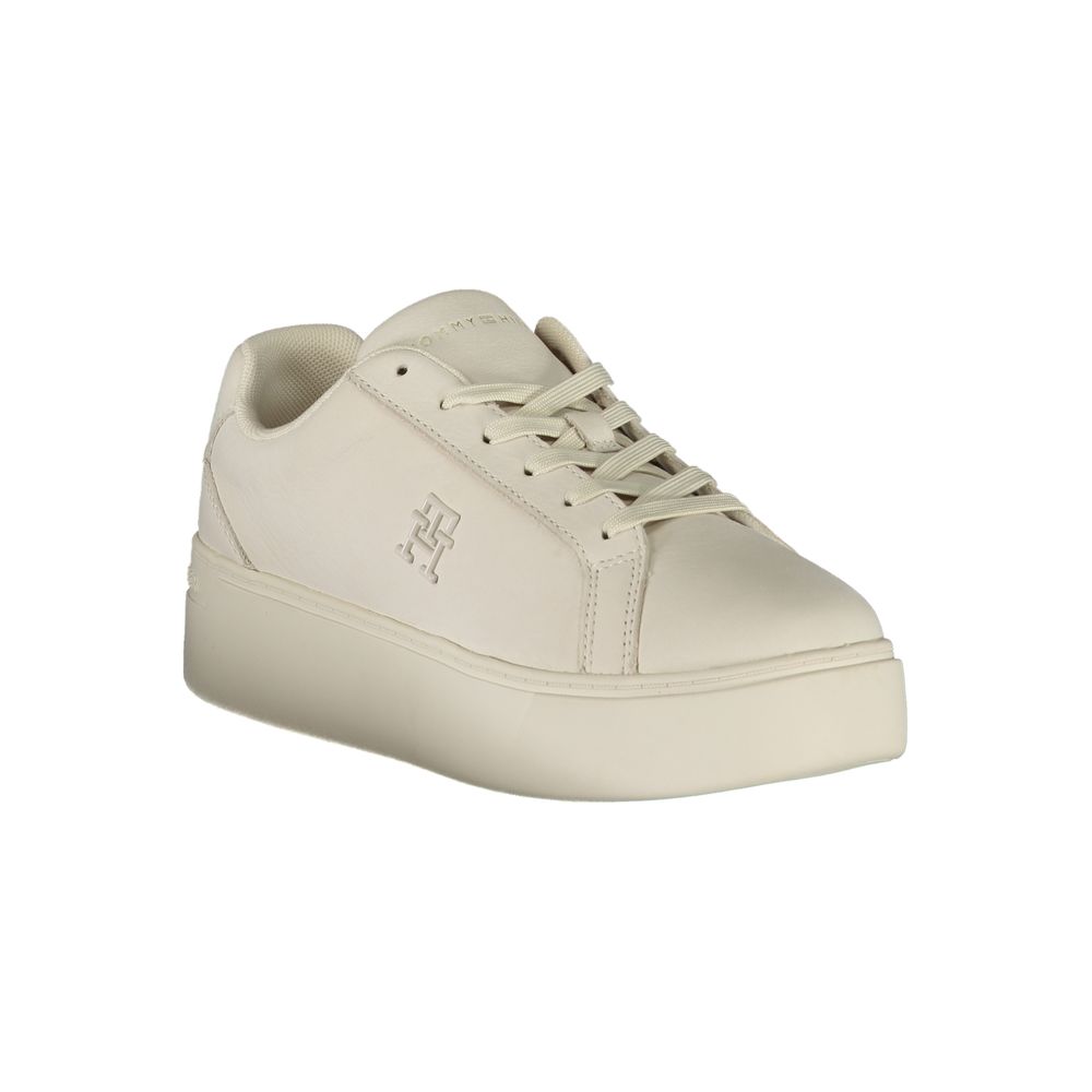 Tommy Hilfiger White Polyester Sneaker - EU40/US10