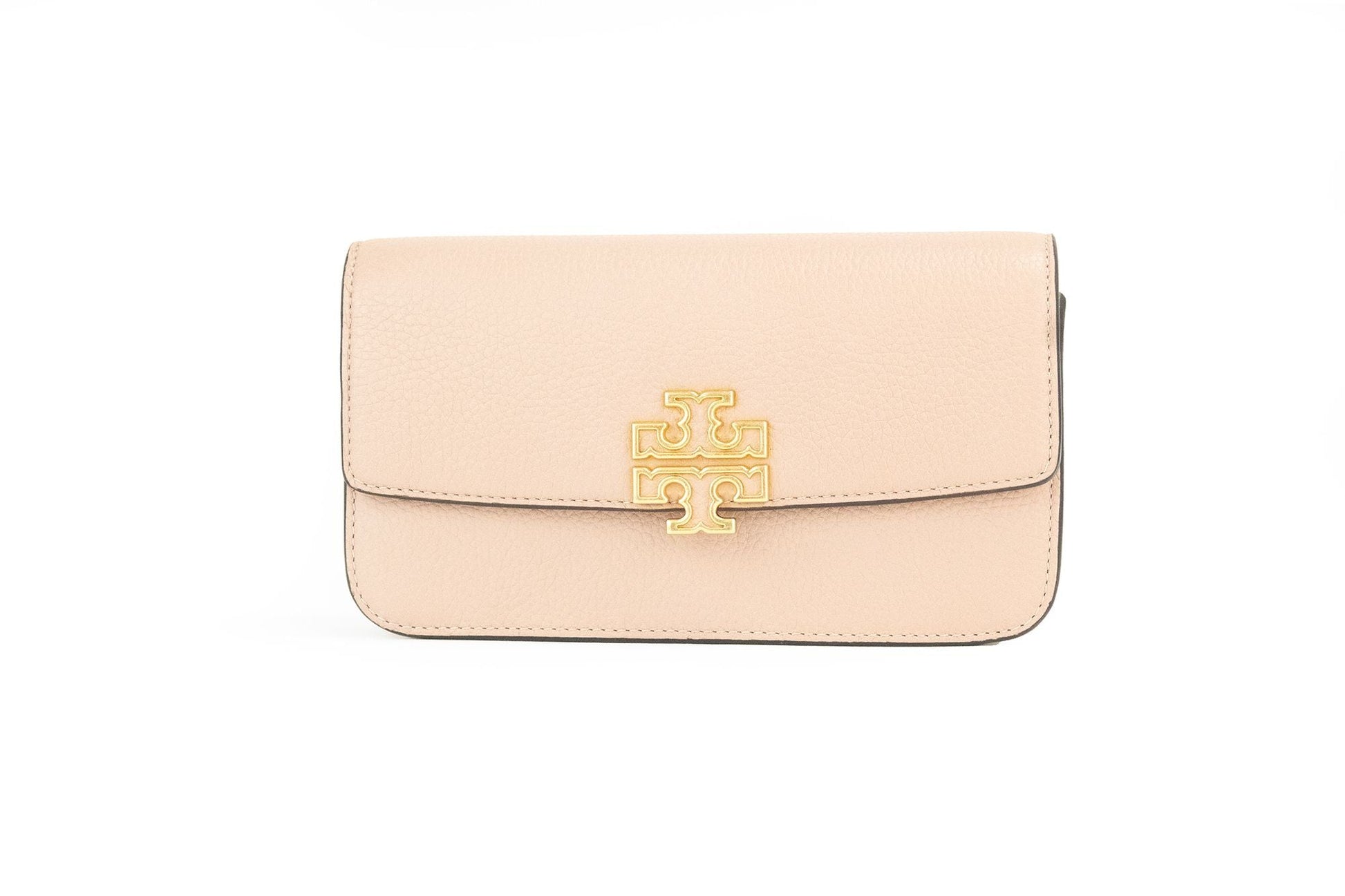 Tory Burch Britten Small Meadowsweet Leather Chain Wallet Crossbody Bag