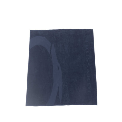 Trussardi Beachwear Blue Cotton Men Towel - Unisex