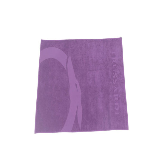 Trussardi Beachwear Purple Cotton Men Beach Towel - Unisex