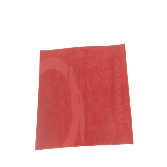 Trussardi Beachwear Red Cotton Men Beach Towel - Unisex