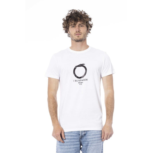 Trussardi Beachwear White Cotton T-Shirt - M