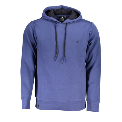 U.S. Grand Polo Elegant Long Sleeve Hooded Sweatshirt in Blue - XXL