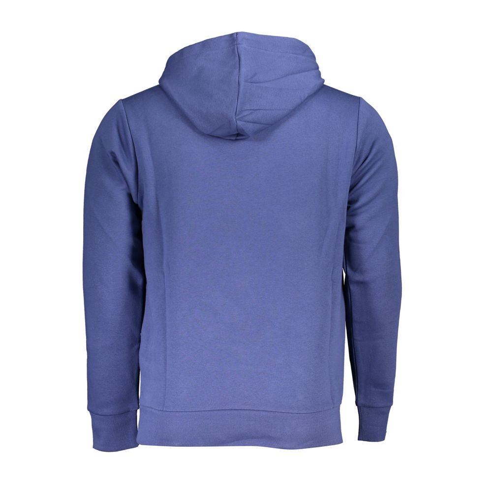 U.S. Grand Polo Elegant Long Sleeve Hooded Sweatshirt in Blue - XXL