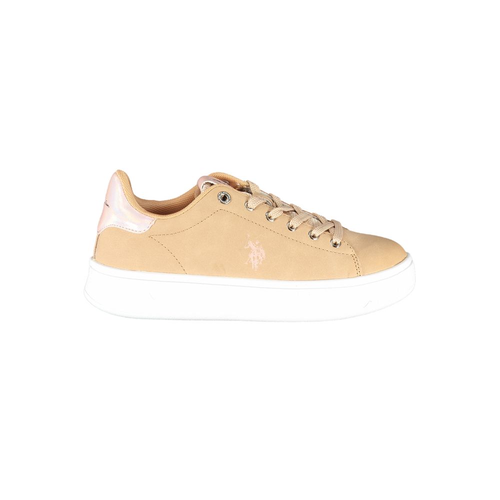 U.S. POLO ASSN. Beige Polyester Women Sneaker - EU36/US6