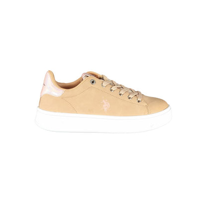 U.S. POLO ASSN. Beige Polyester Women Sneaker - EU36/US6