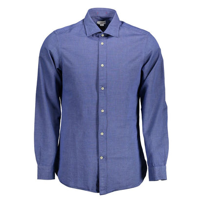 U.S. POLO ASSN. Blue Cotton Men Shirt