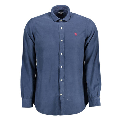 U.S. POLO ASSN. Blue Cotton Men Shirt