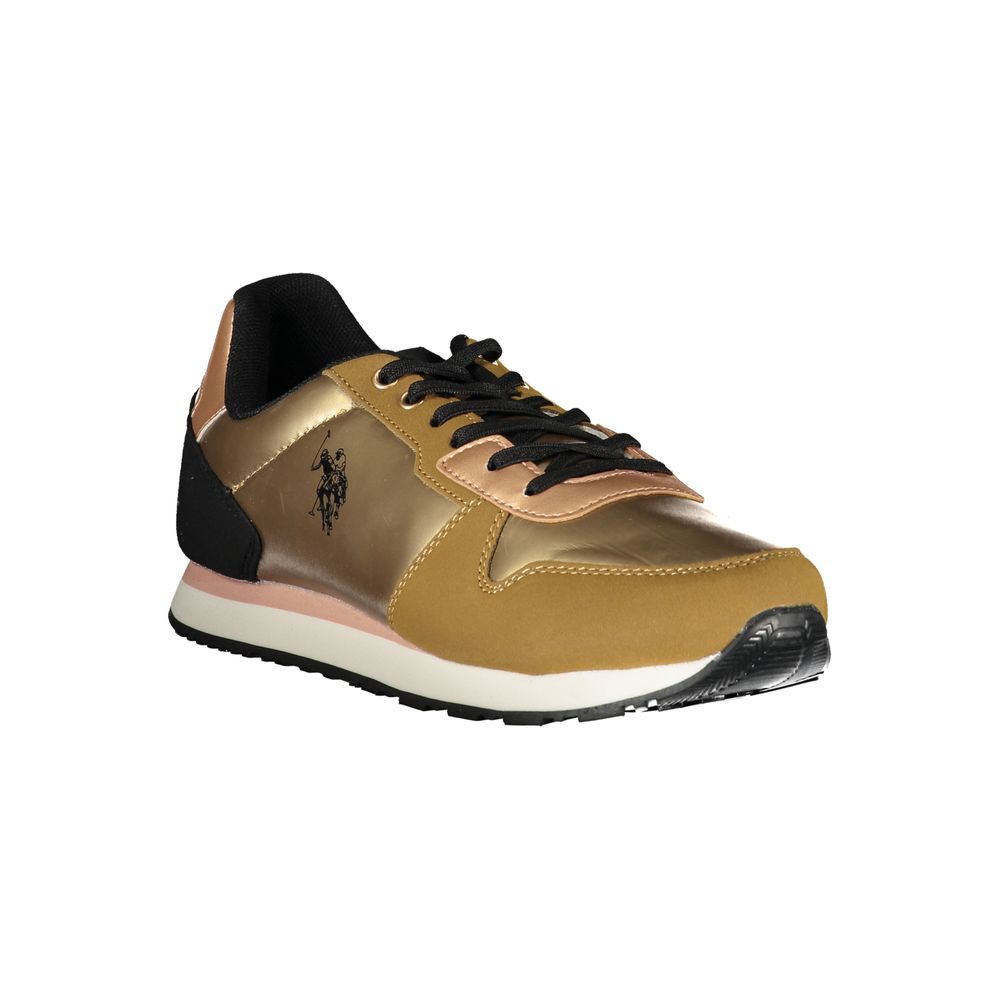 U.S. POLO ASSN. Gold Polyester Sneaker - EU35/US5