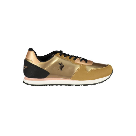 U.S. POLO ASSN. Gold Polyester Sneaker - EU35/US5