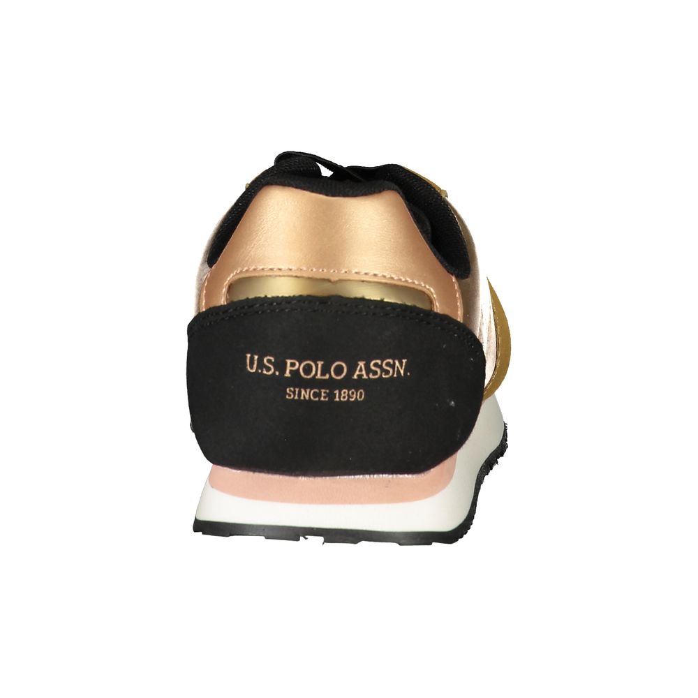 U.S. POLO ASSN. Gold Polyester Sneaker - EU35/US5