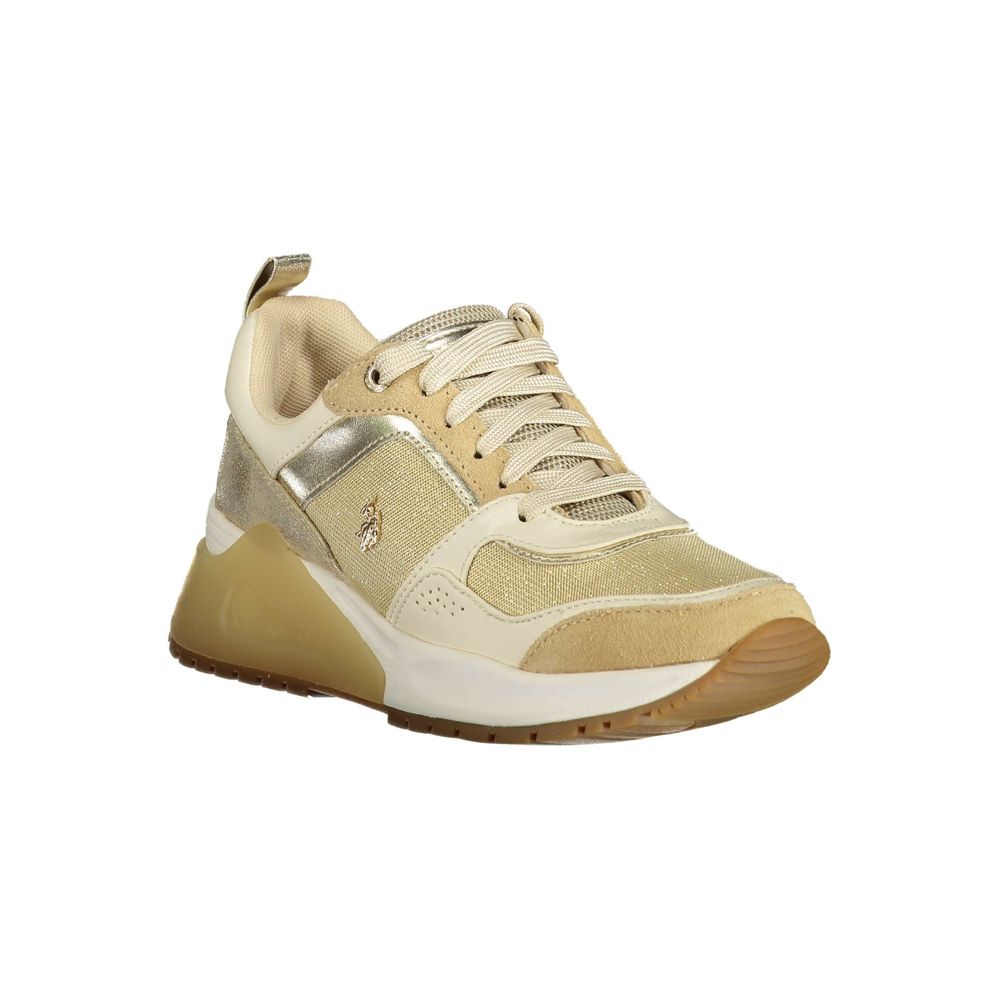 U.S. POLO ASSN. Gold Polyester Women Sneaker - EU35/US5